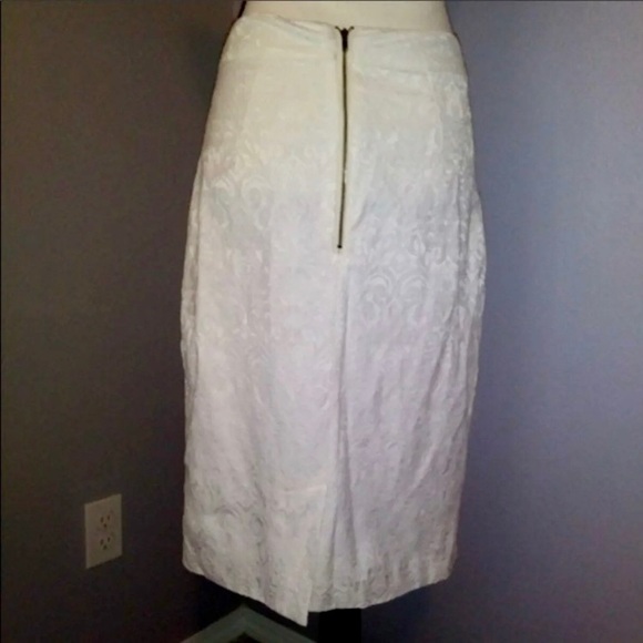 Nordstrom DE Collection white double zip pencil skirt - Picture 6 of 8